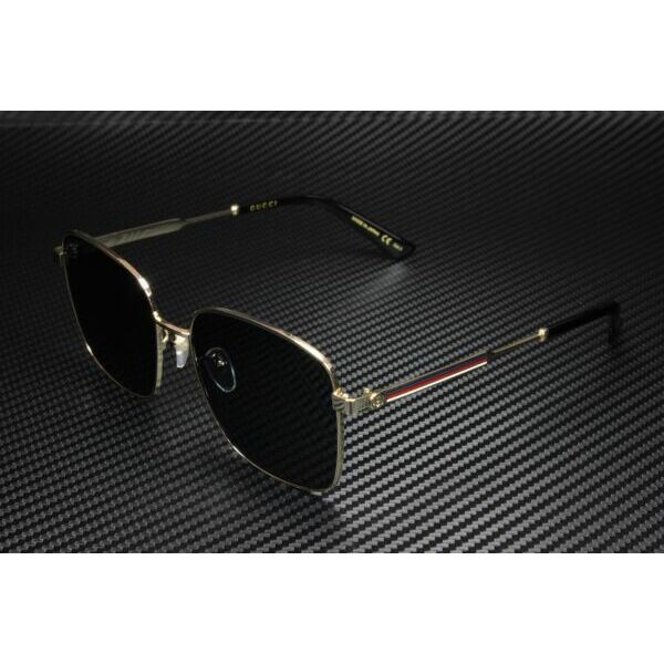 サングラス GUCCIGG0852SK 002 Gold Black Grey Square 58 mm Womens Sunglasses