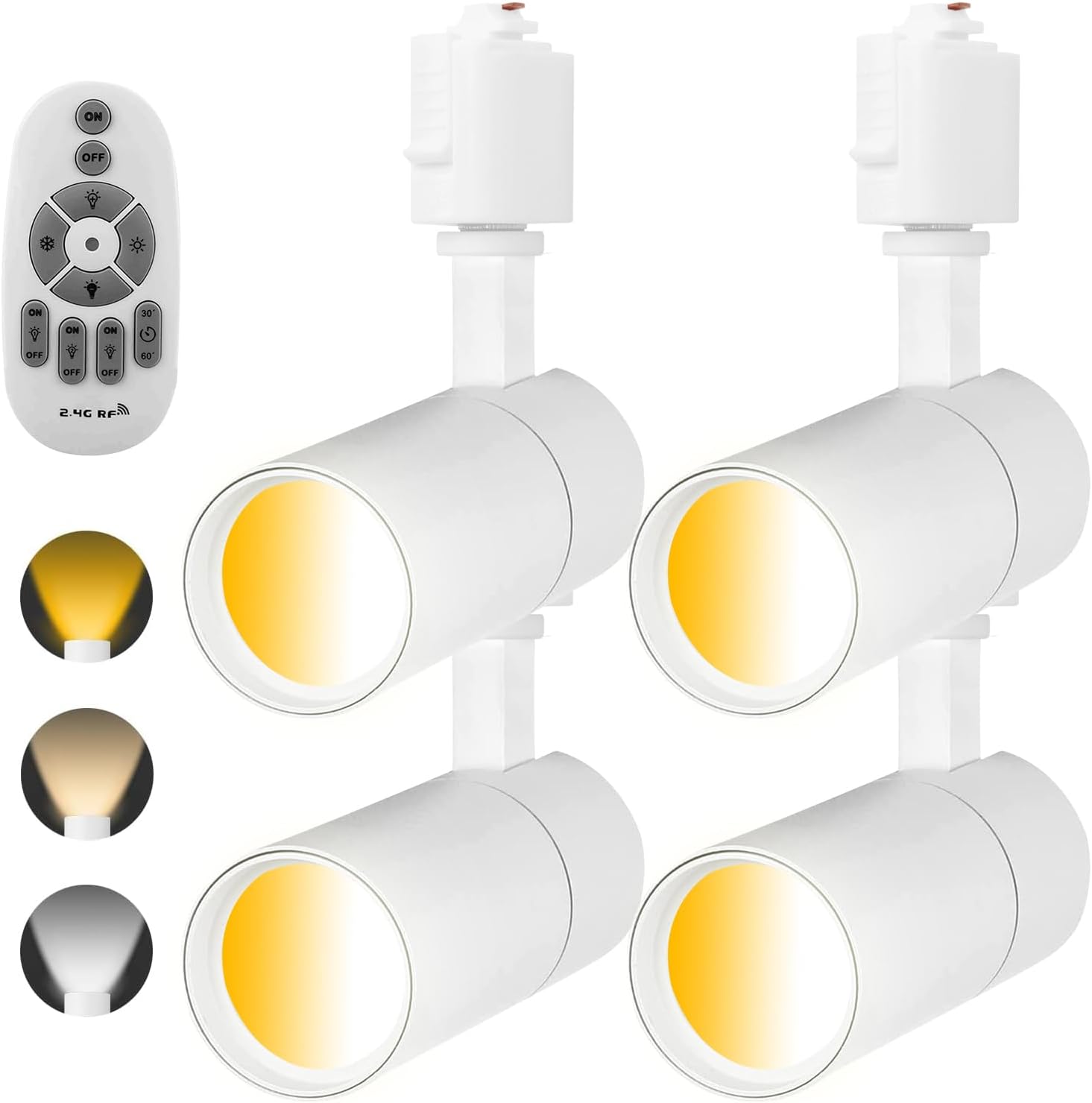 ライティングレール用スポットライト100W相当 調光 調色 リモコン付き 電球色昼光色昼白色 消費電力10W