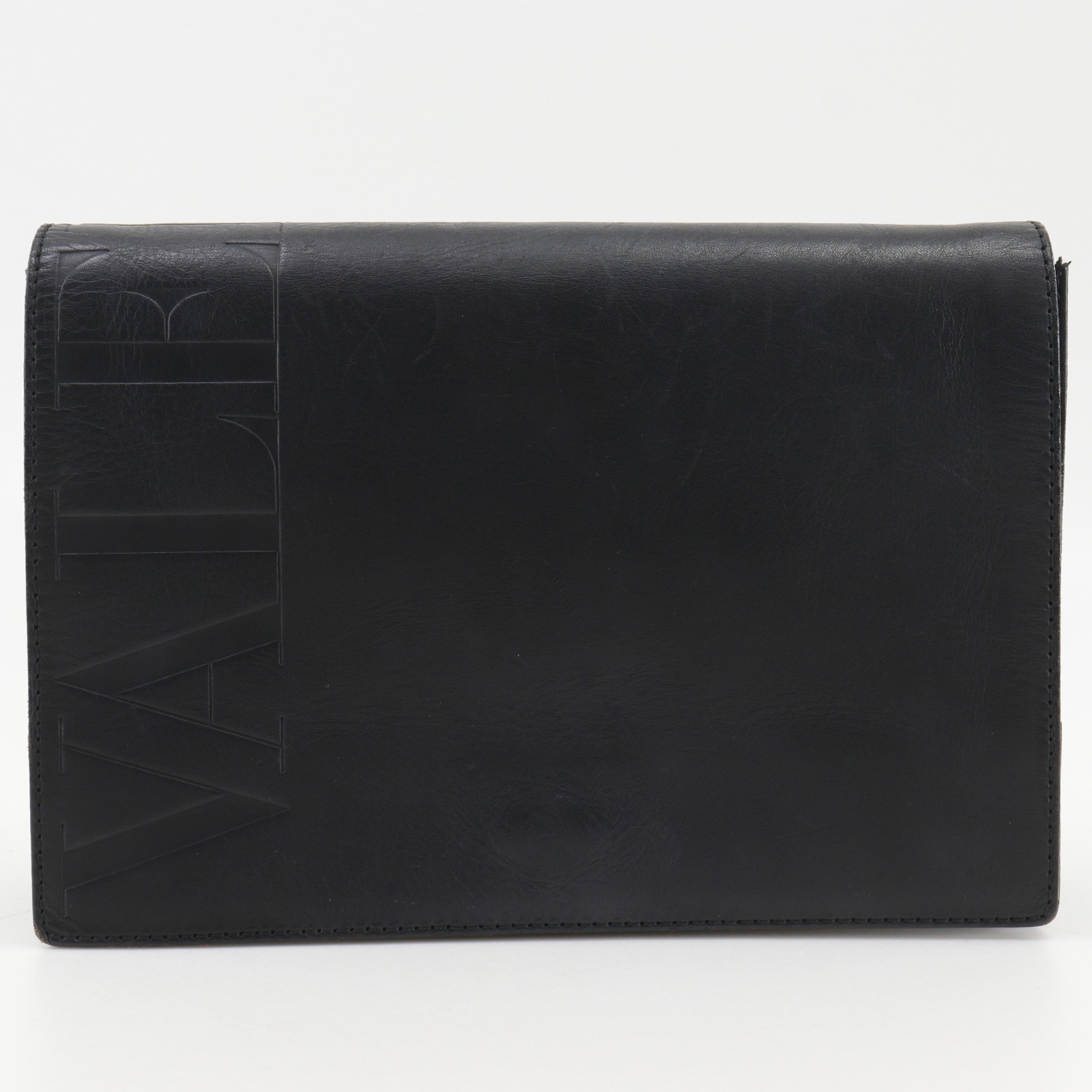 クラッチバッグ レザー 黒 ユニセックス 中古品