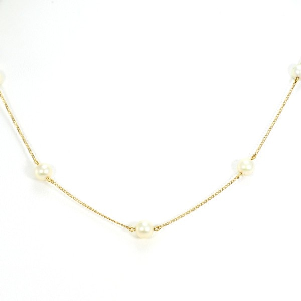 K18 18金 YG イエローゴールド ネックレス パール(真珠) 約41cm ジュエリー 中古