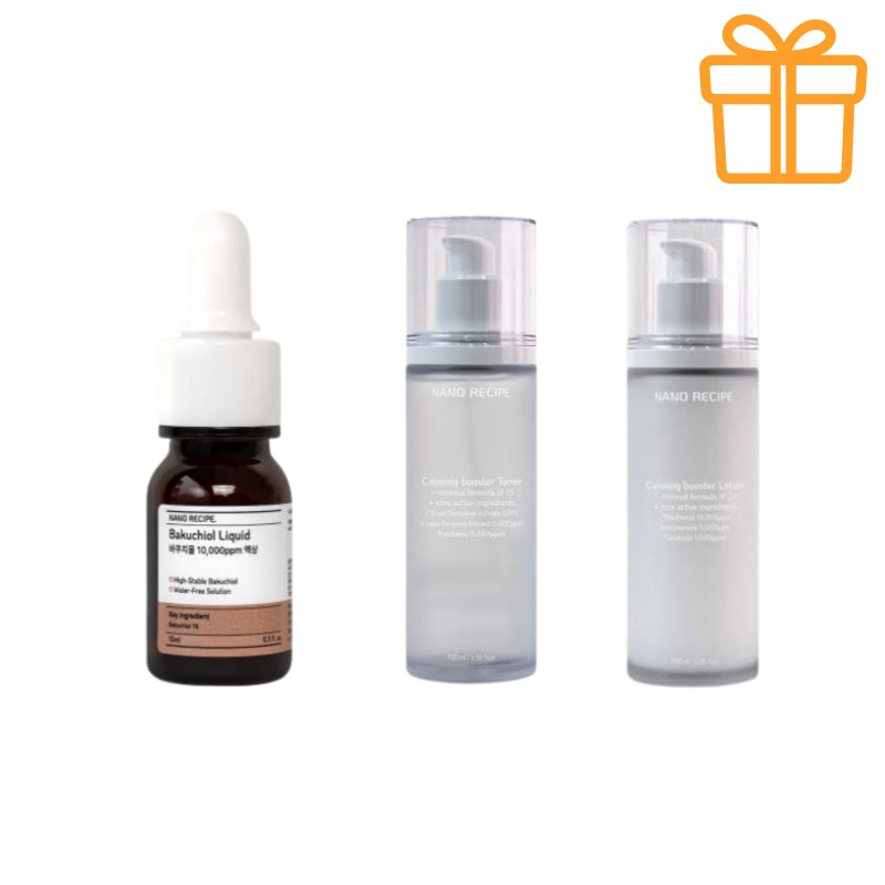 【敏感肌におすすめ3点セット】バクチオール10000ppm原液10ml＋鎮静導入トナー＆保湿乳液肌バリア＆キメケア・ヴィーガン処方,肌荒れ 対策, 高濃度美容液+ランダムギフト付き 7,362円