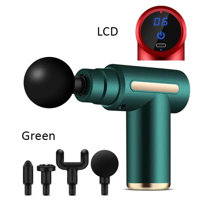 ミニLCDディスプレイ 肩こり解消 電動マッサージガン リラックス 筋肉痛緩和 新品人気! 小型 軽量 ディープブースター ボディ 5,774円