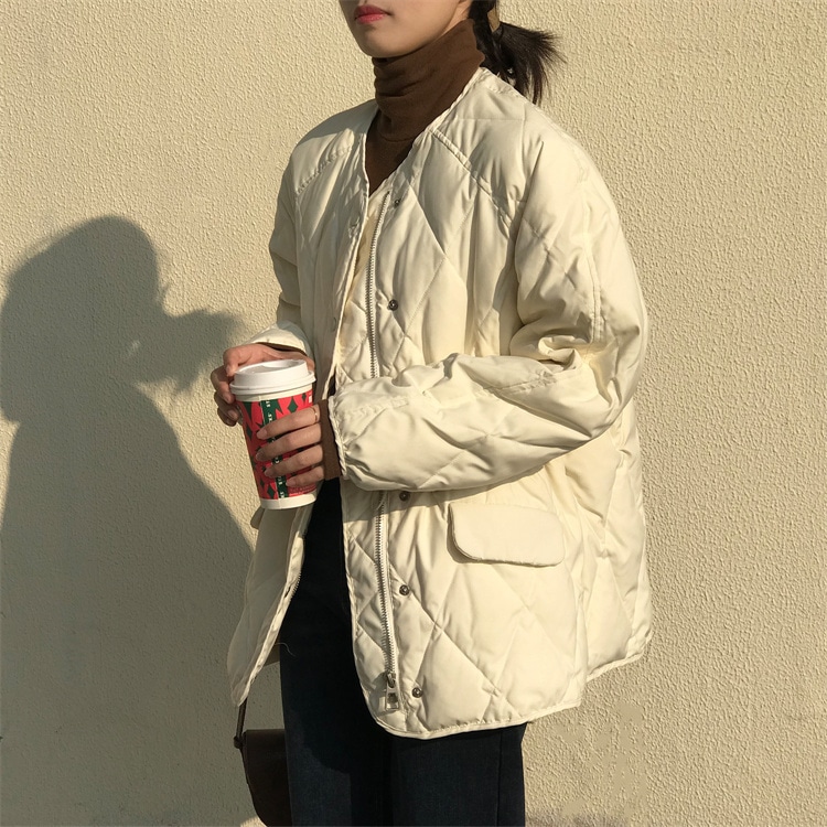 早い者勝ち 防寒ジャケット ゆったりする 2022冬 新品 受け取って腰 暖かい 厚手 中綿ジャケット