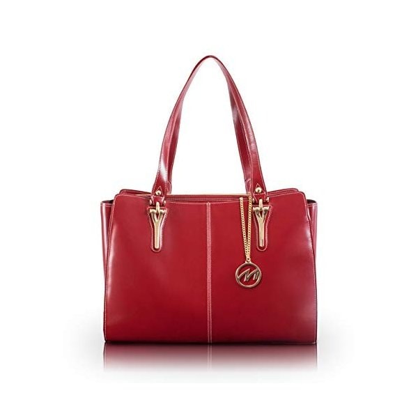 McKleinUSA GLENNA 97556 Red Leather Women s Business Tote， 16.75