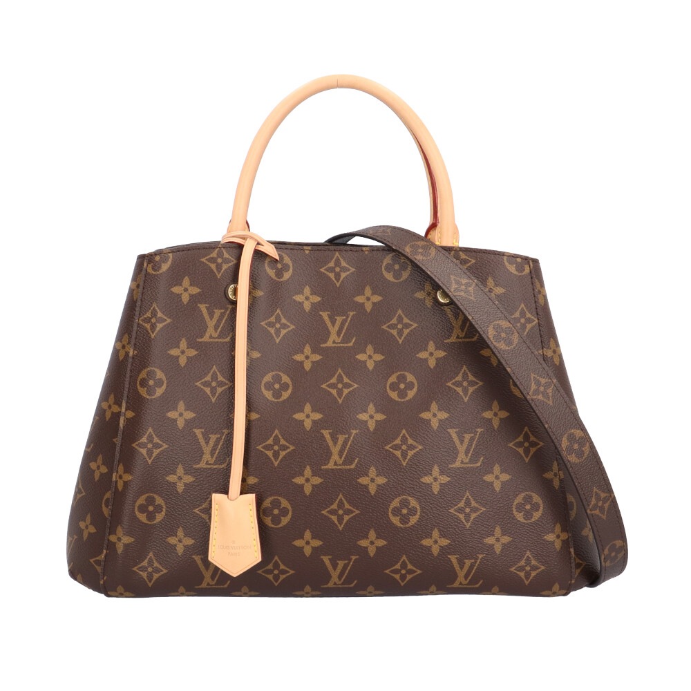 ルイヴィトン モンテーニュMM モノグラム ショルダーバッグ モノグラムキャンバス M41056 ブラウン LOUIS VUITTON 中古 美品