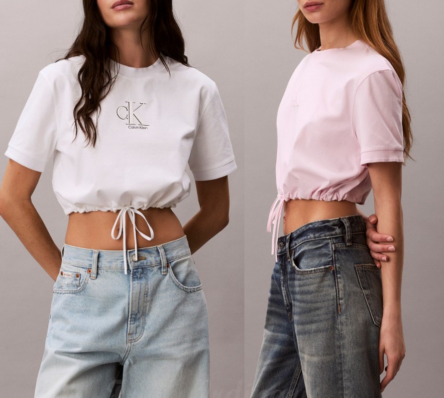 Womens Cooling Jersey Tie-Waist Crop T-Shirt (47F231G)