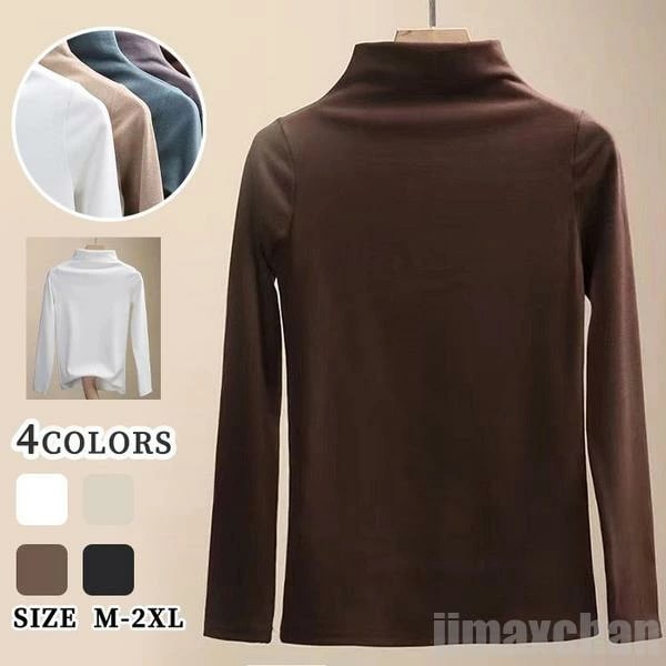 新生活 気楽 Tシャツ レディース タートルネック カットソー tシャツ ハイネック タートル インナー ベーシック プルオーバー 着回し 重ね着 ストレッチ 長袖 秋 冬 スリム ストレ 7,135円
