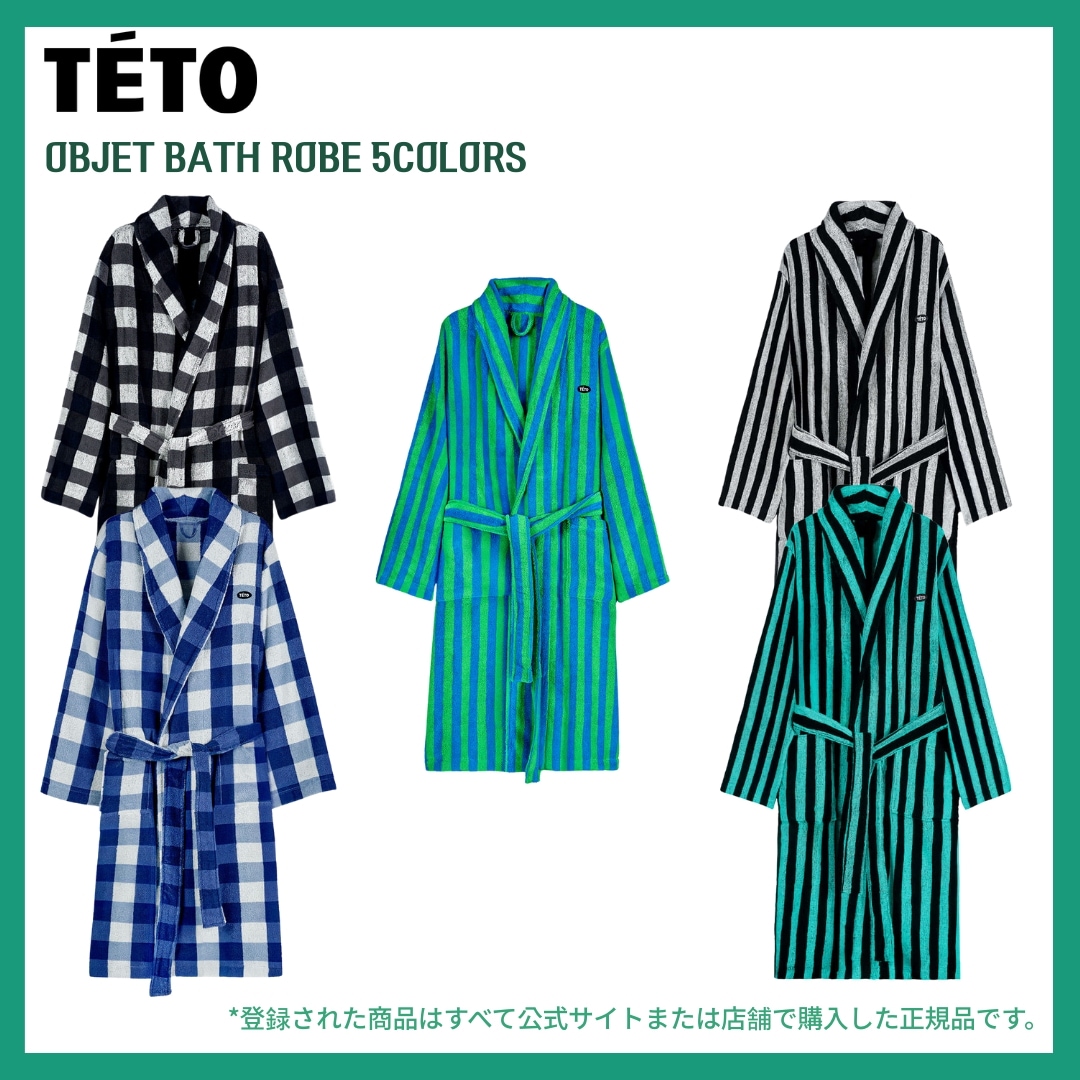 [TETO] OBJET BATH ROBE 5 COLORS + FREE OMAKE バスローブ メンズ レディース タオル地 バスローブ マイクロファイバー バスローブ ホテル仕様 バスローブ