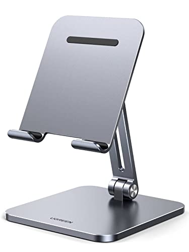 UGREEN タブレット スタンド アルミ製 iPad スタンド 角度調整可能 折りたたみ式 イラスト用 iPad Pro Galaxy Tab Note 6/5 LG Sony Nexus Fire