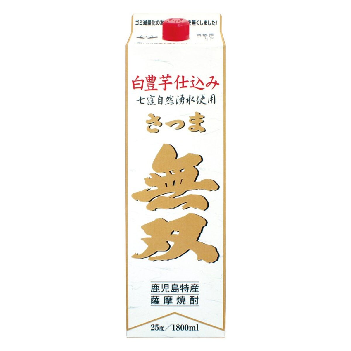 芋焼酎 さつま無双 白 25度 1800mlパック 6本入 1ケース(6本) 7,536円