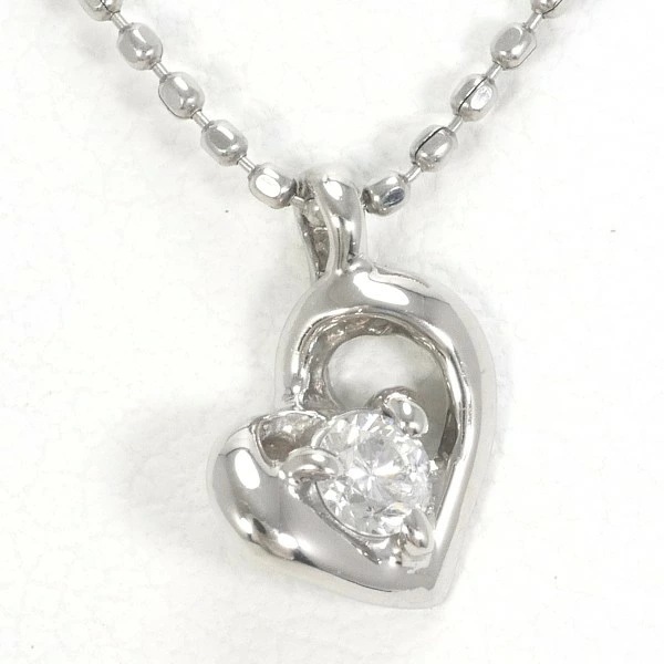 クレージュ PT ネックレス ダイヤ 0.07 箱 総重量約2.0g 約41cm ジュエリー 中古