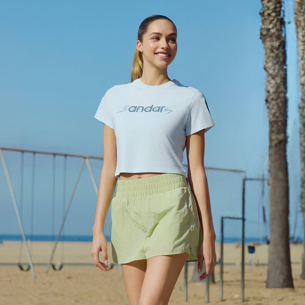 コットンライト シグネチャー ロゴクロップT