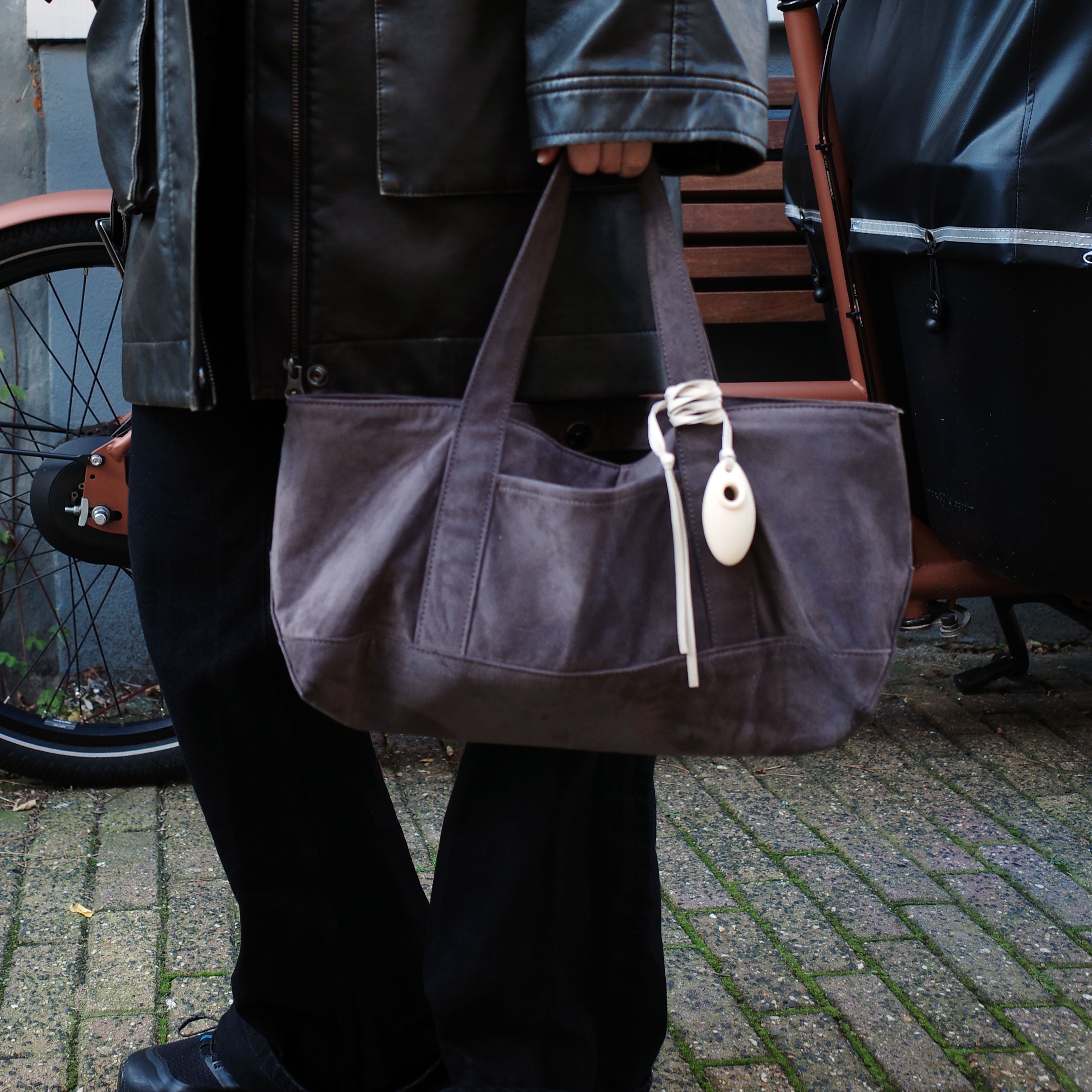 Boat bag - Grey brown (suede ver.)