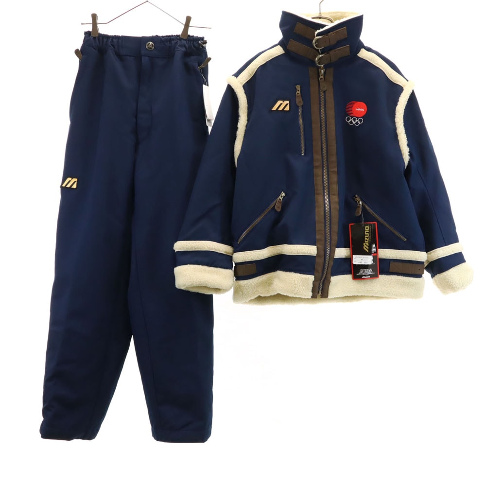 90s 未使用 オールド デッドストック 1998年 長野オリンピック レプリカ ジャケット 上下セットアップ M ネイビー メンズ