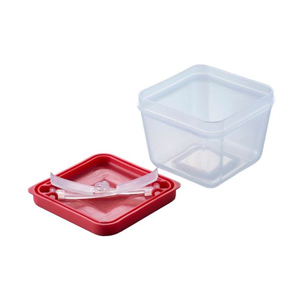 [5セット] スマイルキッズ ふたがトングになる保存容器 サーモンピンク ATN-01SPX5