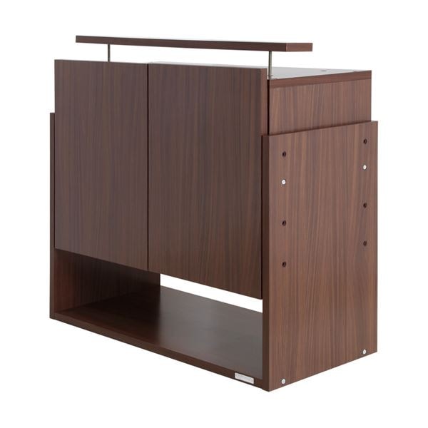 コレクションケース/収納棚 ワイド 専用上置き (ハイタイプ 奥行39cm用 ブラウン) 幅83.1cm 本体別売 (組立品)