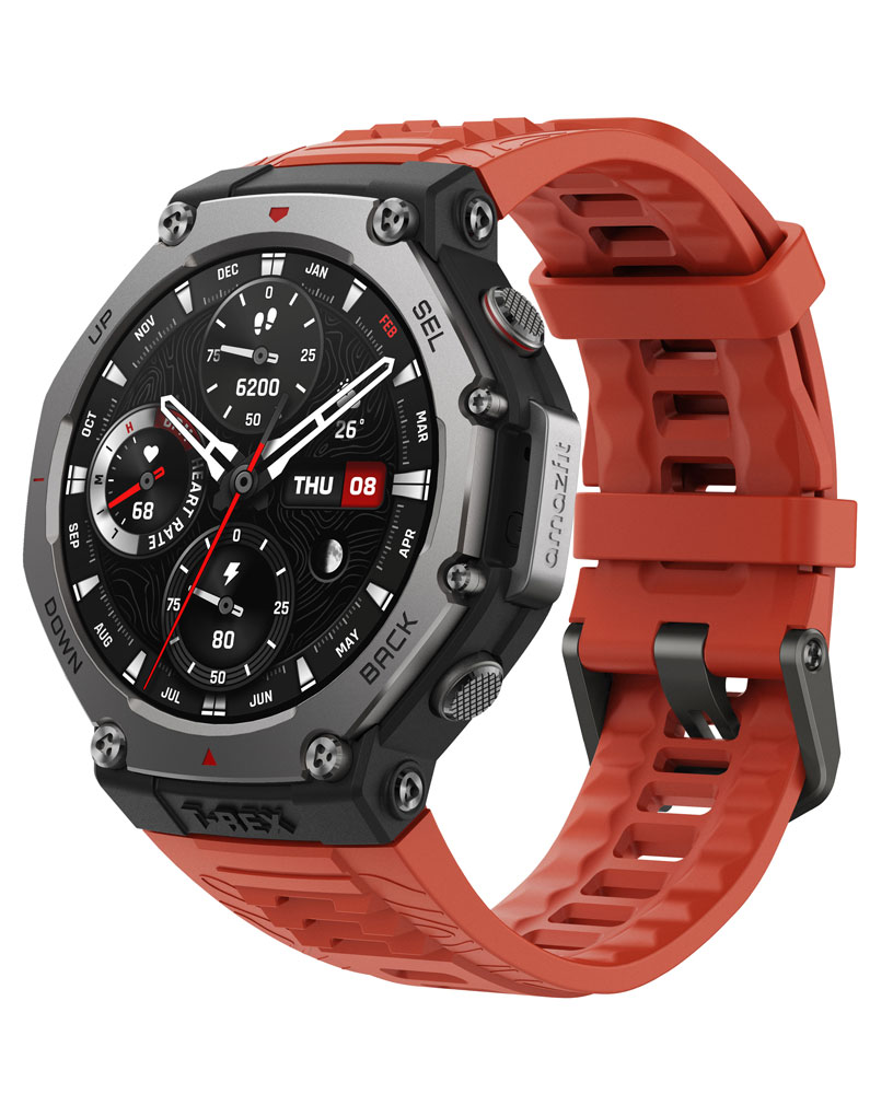 Amazfit（アマズフィット） Amazfit T-Rex 3 48mm　ラバ（赤）　スマートウォッチ SP170069-C219