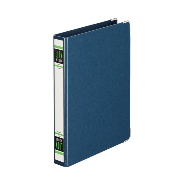 (まとめ) ライオン事務器 スプリングファイルB5タテ 2穴 300枚収容 背幅36mm 紺 No.100K-B5S 1冊 (×30セット)