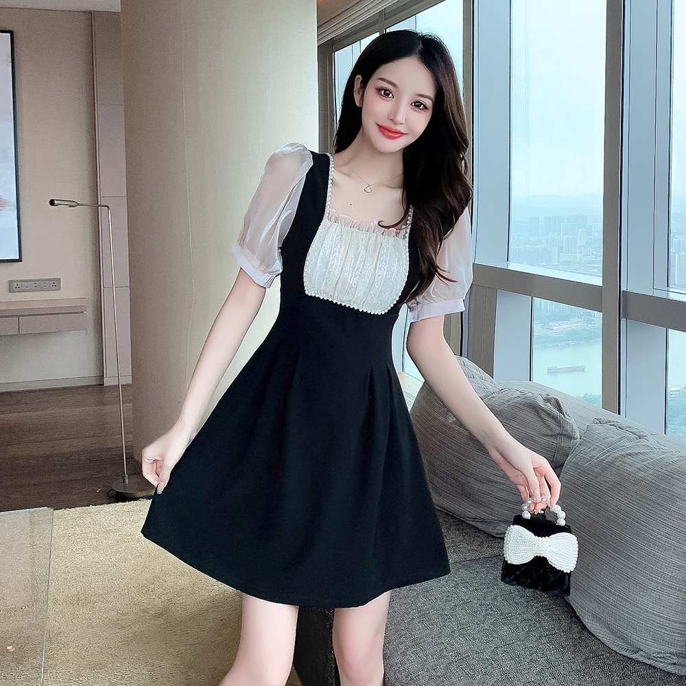 ファッションの名媛ネットの紗は半袖のワンピースの女性の夏服をつなぎ合わせます ニットワンピ レビュー高評価の商品 Tor Safety Com