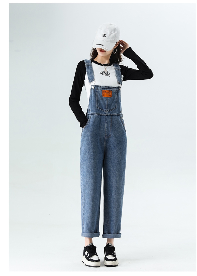 デニム サロペット デニムサロペット オールインワン サルエルパンツ デニム レディース オーバーオール ワイド ロング ゆったり カジュアル