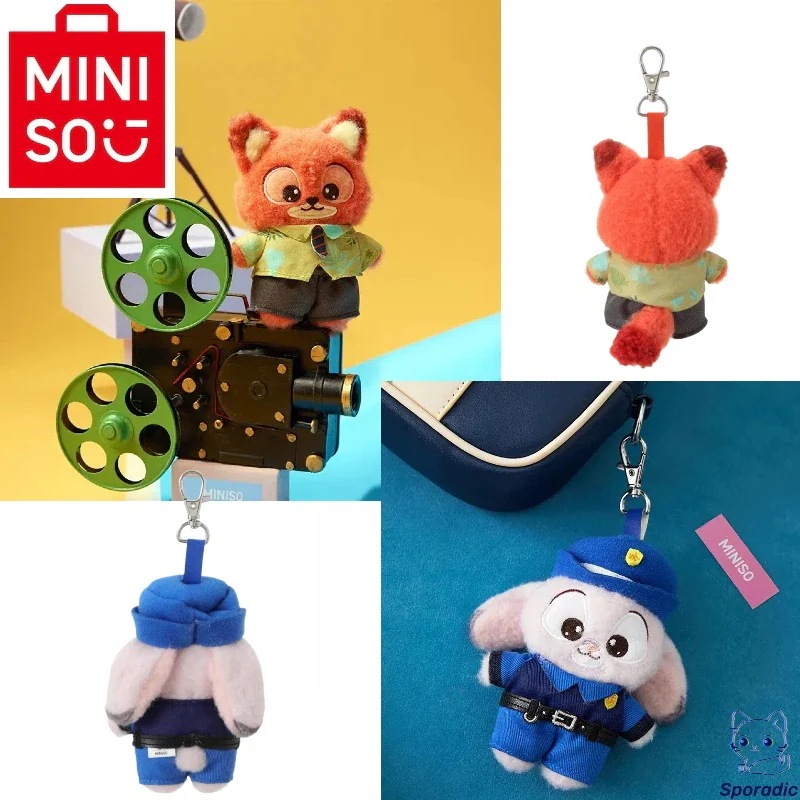M I N I S O名創優品 ディズニー ズートピアシリーズ ぬいぐるみキーチェーン