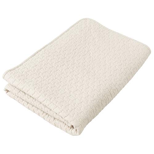 ナイスデイ 敷きパッド アイボリー セミダブル(120200cm) mofua (モフア) イブル 綿100% cloud柄 キルティング 洗える 低ホルム 36240208