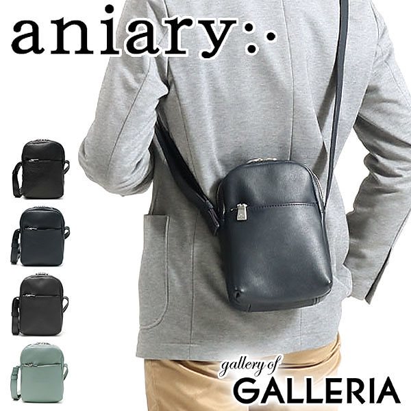 正規取扱店アニアリ ショルダーバッグ aniary シュリンクレザー Shrink Leather 斜めがけバッグ 小さめ ポシェット 本革 メンズ レディース 07-03005