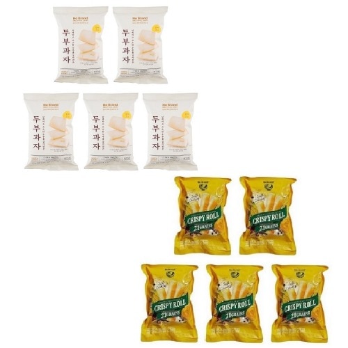 ノーブランド豆腐菓子112g x5個+クリスピロール21曲220g x5個学校事務所