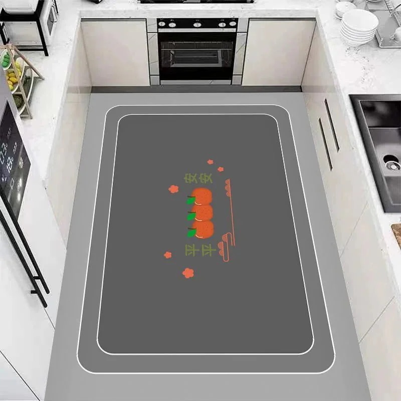 吸水し 滑り止め ファッション 珪藻泥 台所 絨毯 汚れに強い 洗濯可能 カーペット(ガラス瓶)