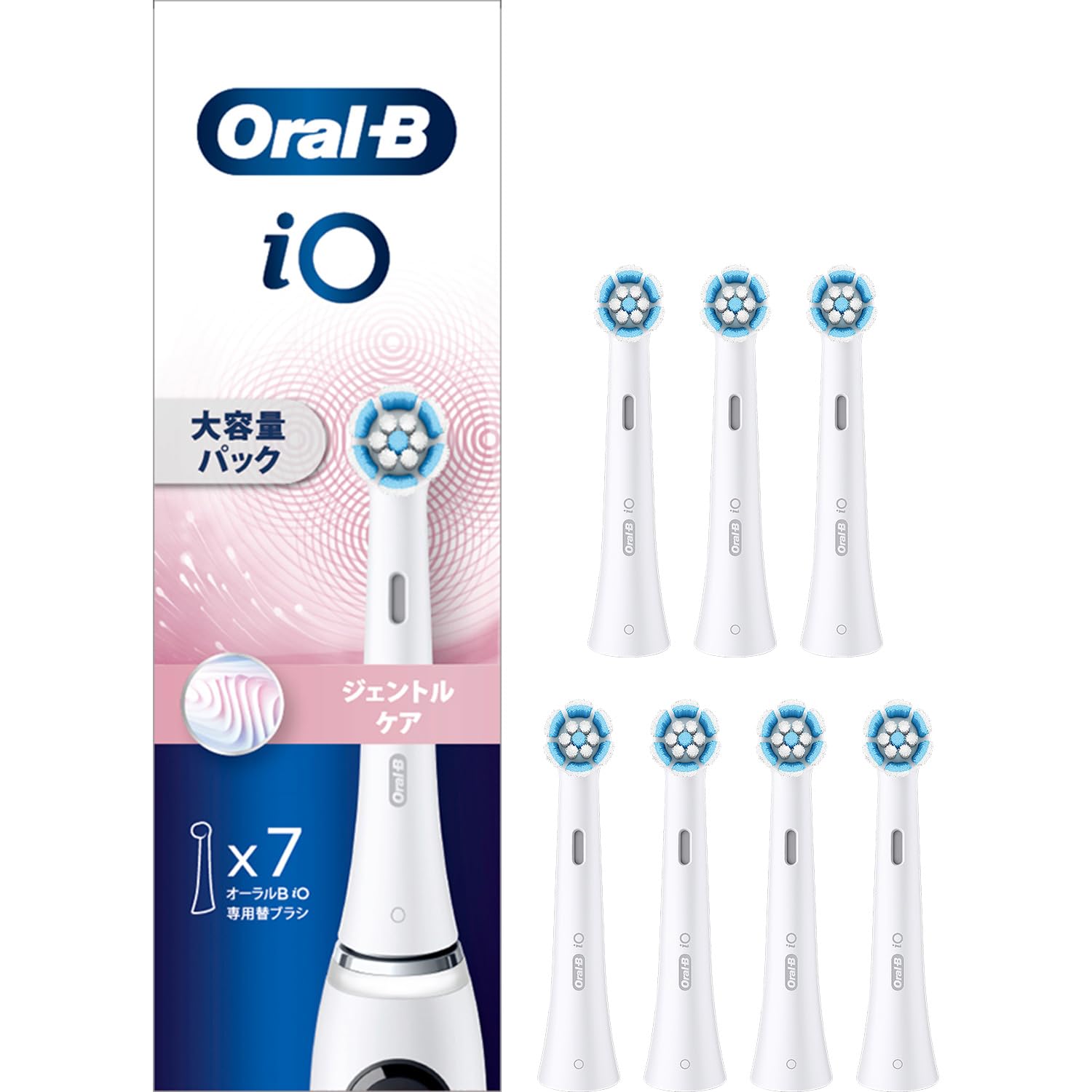 ブラウン 替えブラシ オーラルB iO 正規品 ジェントルケア 1.5年分 (7本) 【iOシリーズ専用】 iORBSW-7EL ホワイト