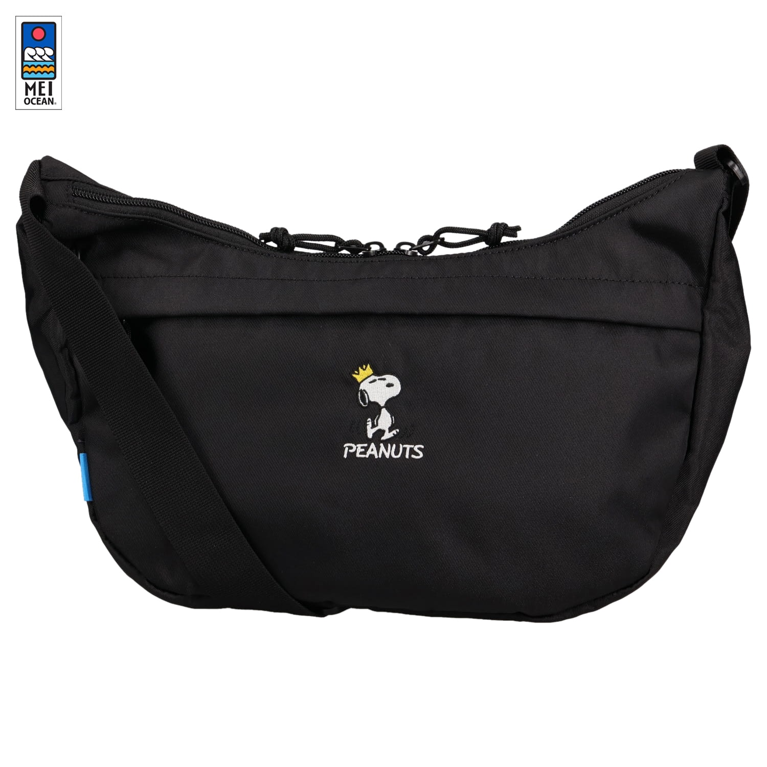 ショルダーバッグ メンズ レディース 斜めがけ 大人 軽量 コラボ スヌーピー75周年モデル ブラック 黒 62107