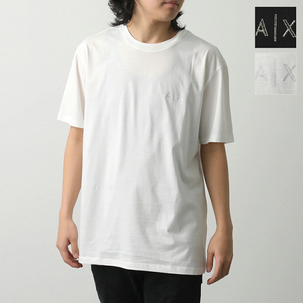 ARMANI EXCHANGE A/X アルマーニ エクスチェンジ Tシャツ XM000327 AF10364 メンズ 半袖 ロゴT クルーネック コットン UC001/BLACK