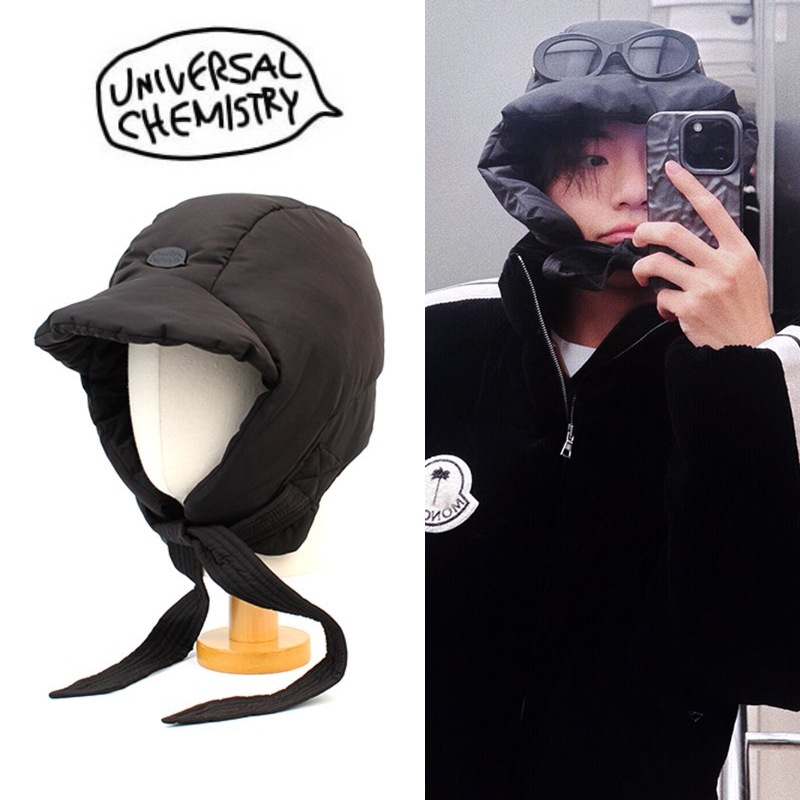 bts v着用 Bubble Padding Black Balaclava ダウンバラクラバ