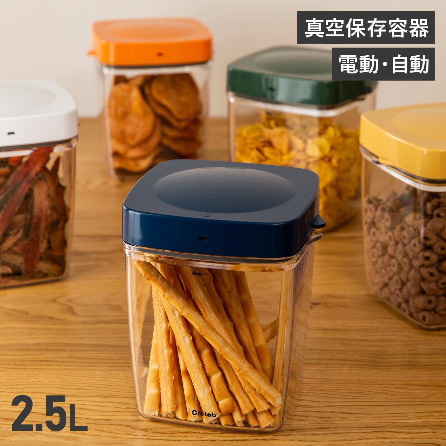 真空保存容器 密閉容器 キャニスター ストッカー 2500ml VAF1-P1