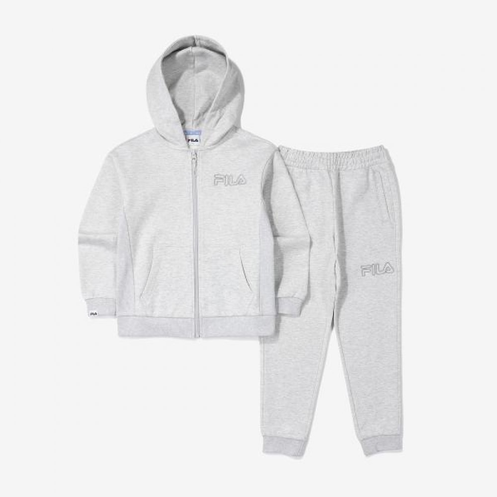 (フィラキッズ) フード付きジップアップパンツセットアップ (FK2FSF1101X_SGE)