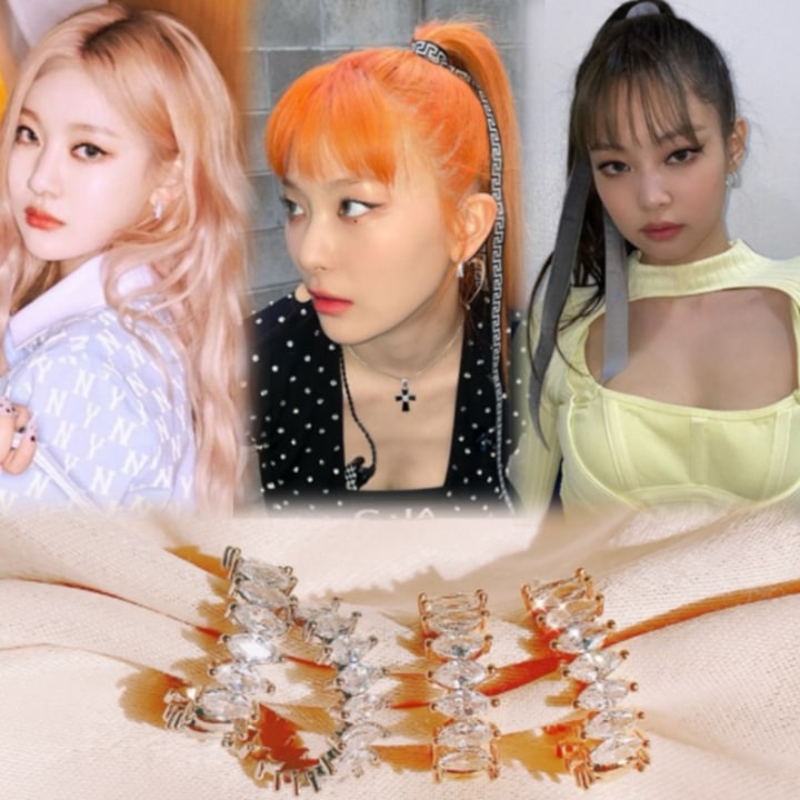 [ニンニン ,ジェニー ,スルギ 着用] l Valentie Cubic Earrings
