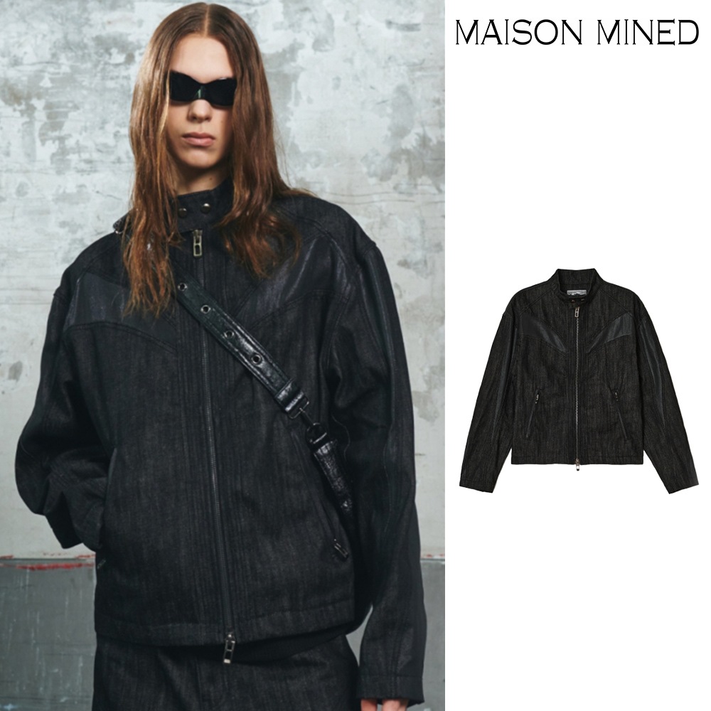 【MAISON MINED】 SICKLE BIKER DENIM JACKET