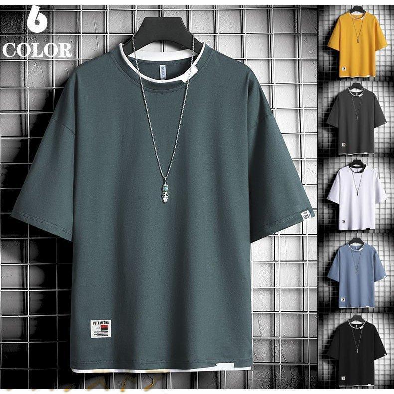 【即納】Tシャツ メンズ カジュアル 半袖 カットソー クルーネック ルームウェア メンズTシャツ 無地 夏服 トップス