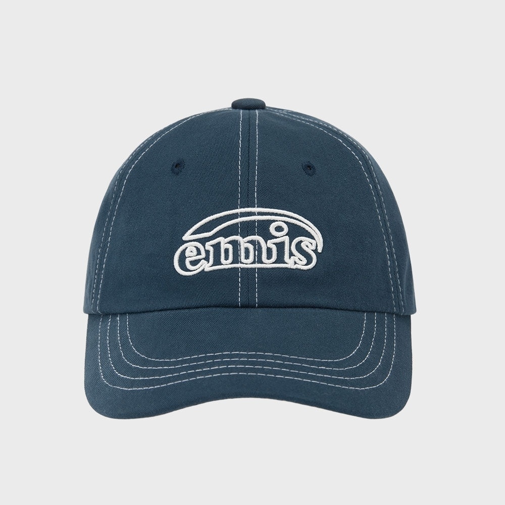 EMIS ホワイトステッチボールキャップ-ネイビー