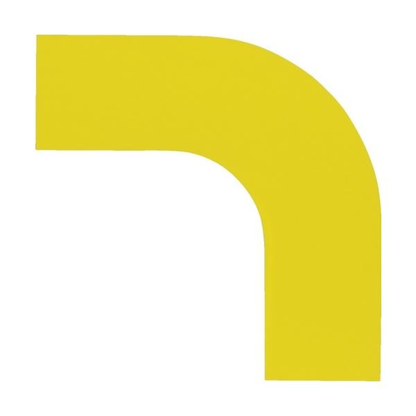 （まとめ）日本緑十字社 コーナー用ガードテープ（50mm幅用） 黄 屋内用 （10枚）[x3]