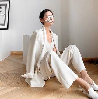 【送料無料】レディース セットアップ パンツスーツ ジャケットフォーマル 大人可愛い