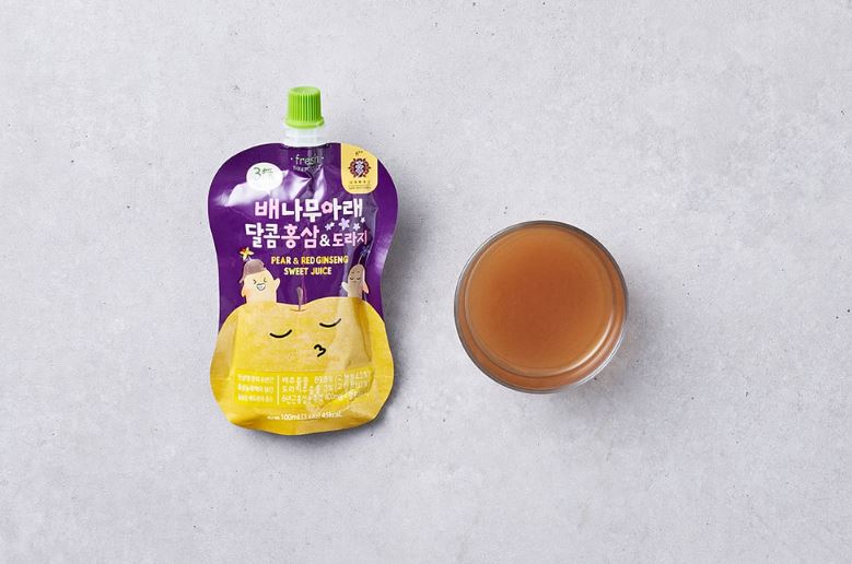 [韓国食品] キムジョンファン 紅参 梨の木の下 甘い紅参 キキョウ / 子供 混合 健康飲料 100ml x 10包