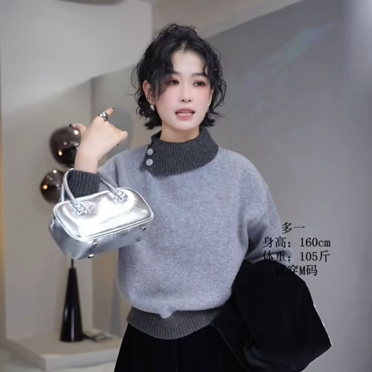 韓国風カラーブロックカラープルオーバーセーターレディース秋冬ゆったりゆったりハイエンド優しいスタイルインナーニットトップス