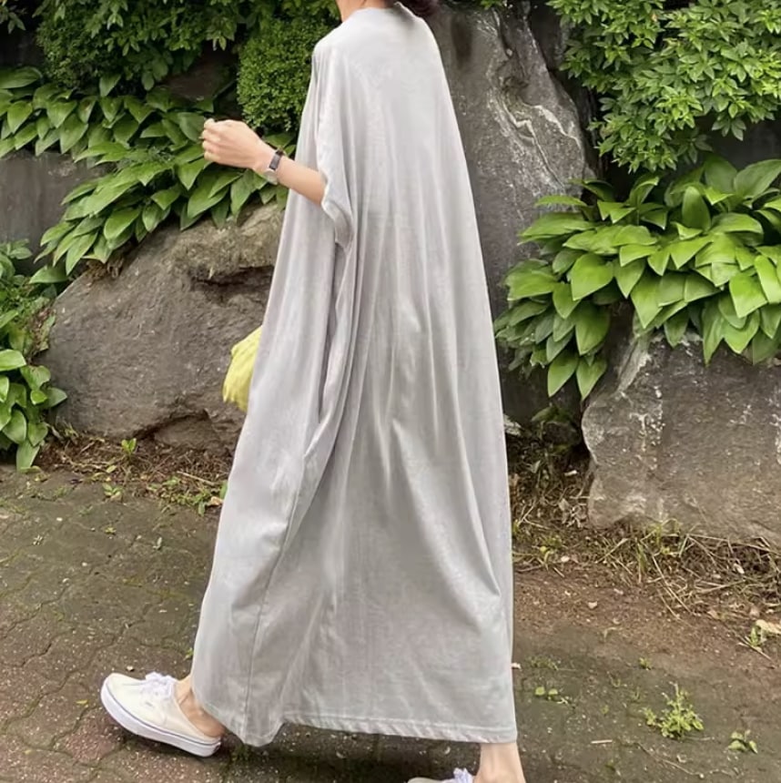 ワンピース フレアワンピース ロング丈 半袖 かわいい 大人可愛い きれいめ シンプル カジュアル 大人 上品 おしゃれ お洒落 大人女子 こなれ感 個性的 主役級 存在感 美容師