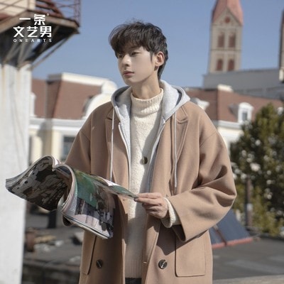 日系ツイードコート春先2023ミディアムデザインフェイク2枚韓国系高級感あるパーカー