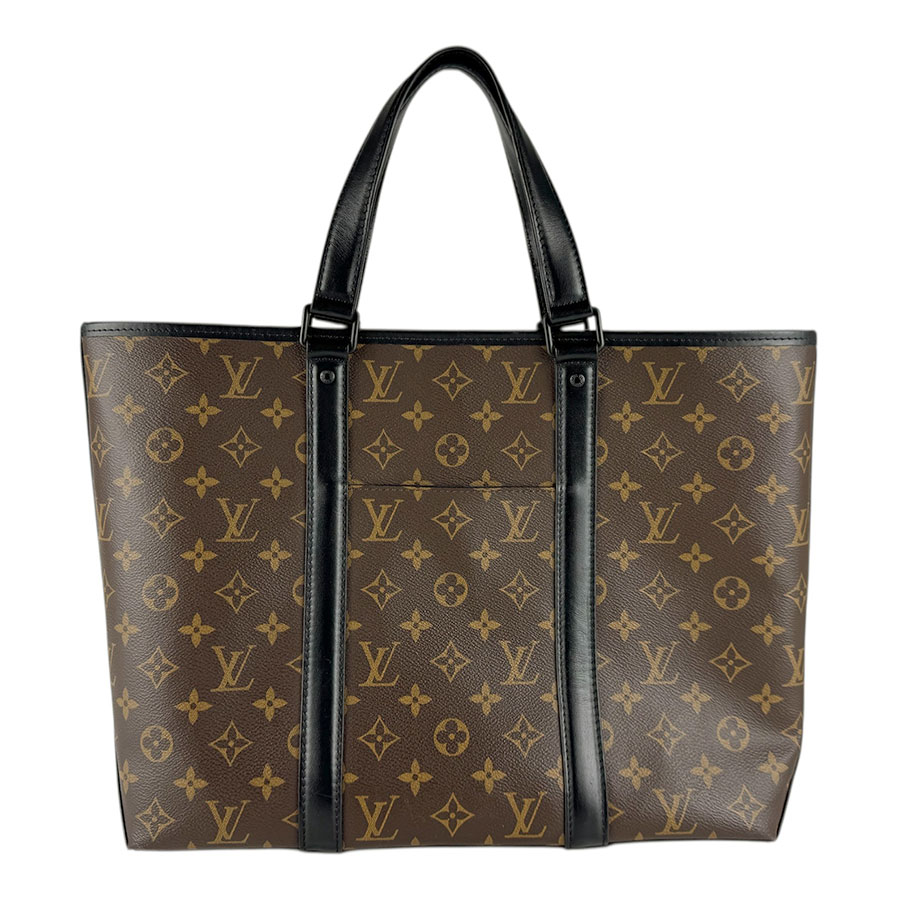 ルイ ヴィトン LOUIS VUITTON ハンドバッグ ショルダーバッグ モノグラムマカサー ウィークエンド トートPM モノグラムキャンバス/レザー ブラウン/ブラック メンズ M45734 z8