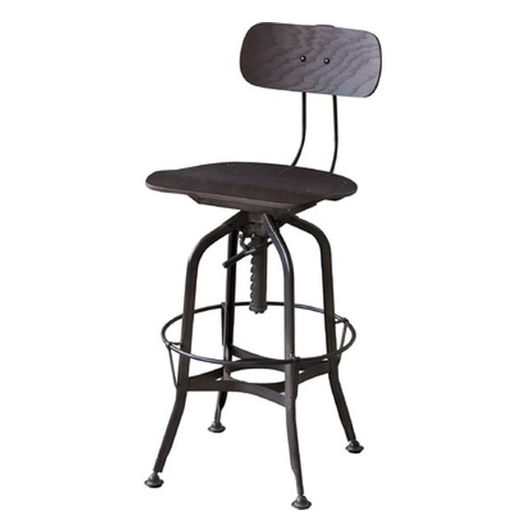 カウンターチェア ブラウン 幅40×奥行き49×高さ96.5-108×座面高64-76cm