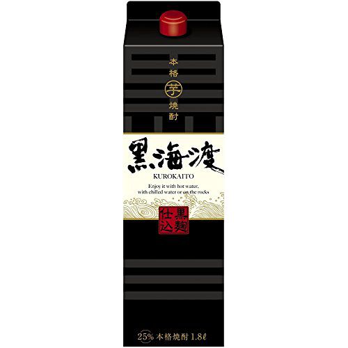 【送料無料】【ケース販売】合同酒精 本格芋焼酎 黒海渡 25度 パック 1.8L6本【北海道沖縄県東北四国九州地方は必ず送料が掛かります】