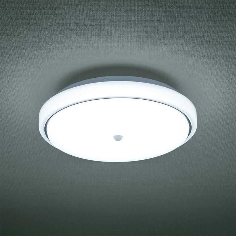 1保証 LEDシーリングライト 明暗センサー 人感センサー付 LEDミニシーリングライト おしゃれ 昼光色 LED内玄関灯 OHM オーム電機 照明器具