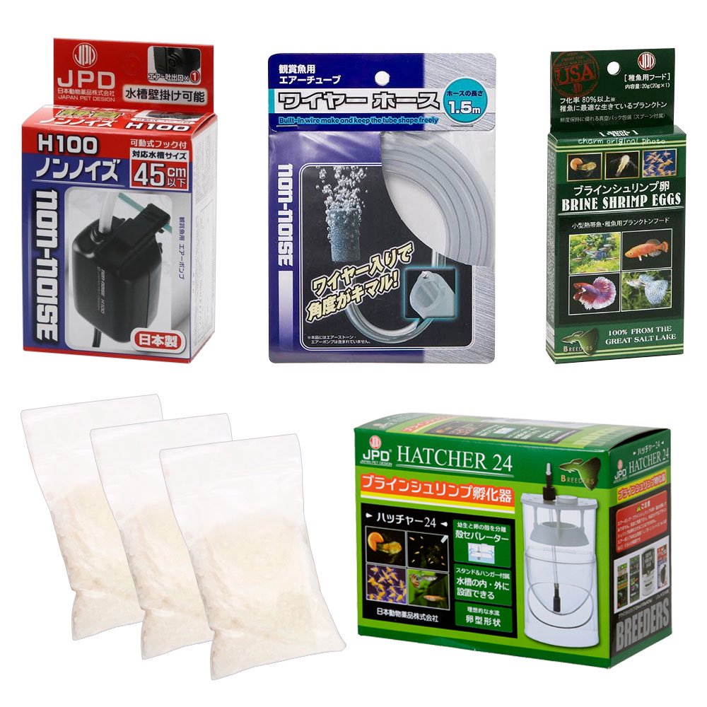 日本動物薬品　ニチドウ　ブラインシュリンプ孵化器セット　約４０回分　ハッチャー２４＋ノンノイズ＋卵＋塩　ＣＲＣ10―41―06―00―00